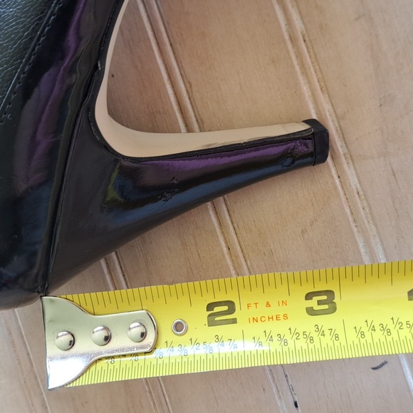 Liz Claiborne "Cammie" Black Leather High Heel Pumps Elegant Chic Round Toe - Picture 16 of 16